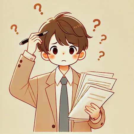 CCUSの複雑な書類や手続きに悩み、頭を抱えて困っている建設会社の担当者のイラスト